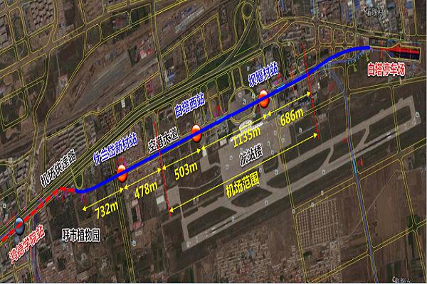 高架桥式设计 月底可坐地铁去机场