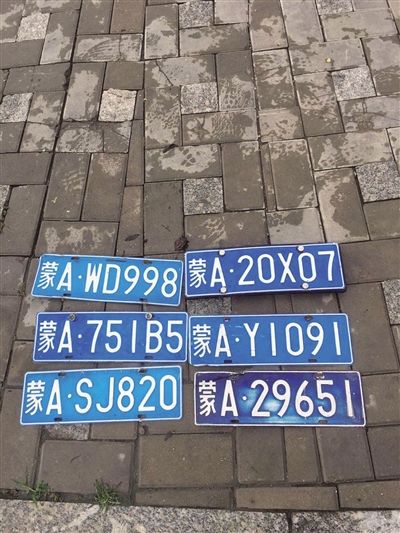 积水冲掉数十副机动车牌 交警喊你来认领！